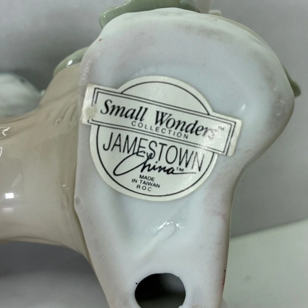 Jamestown China Small Wonders Blue Bird Porcelain Figurine Candle Holder